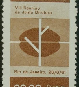 Selo postal Comemorativo do Brasil de 1961 - C 464 Y