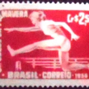 Selo postal do Brasil de 1956 Jogos da Primavera