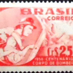 Selo postal de 1956 Corpo de Bombeiros