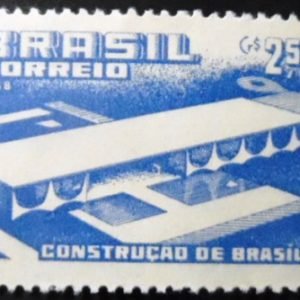 Selo postal do Brasil de 1958 Brasília