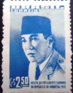 Selo postal de 1959 Presidente Sukarno