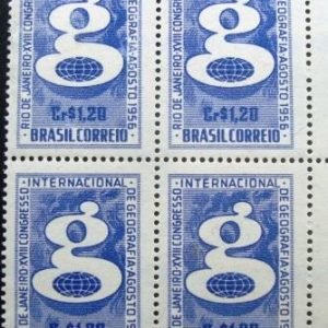 Quadra de selos postais comemorativos de 1956 - C 374 NQD