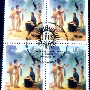 Quadra de selos do Brasil de 1997 José de Anchieta