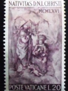 Selo postal do Vaticano de 1966 Holy Family in Bethlehem 20