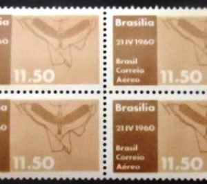 Quadra de selos do Brasil de 1960 Plano Piloto