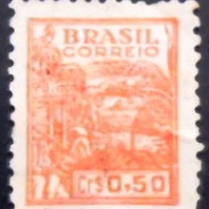 Selo postal do Brasil de 1946 Trigo 50