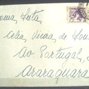 Envelope Circulado em 1936 São Paulo x Araraquara