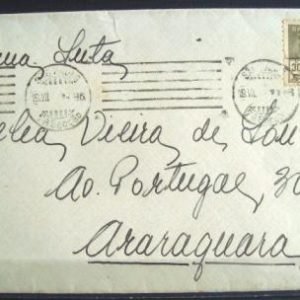 Envelope circulado em 1936 entre São Paulo x Araraquara 13