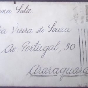 Envelope circulado em 1936 entre São Paulo x Araraquara