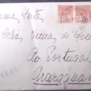 Envelope circulado em 1936 entre São Paulo x Araraquara 21