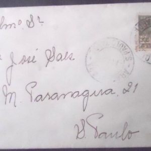 Envelope circulado em 1937 entre Araraquara x São Paulo