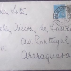 Envelope circulado em 1937 entre São Paulo x Araraquara