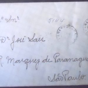 Envelope circulado em 1938 Araraquara x São Paulo