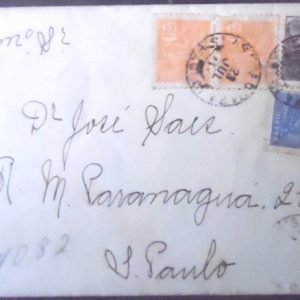 Envelope circulado em 1939 Araraquara x São Paulo