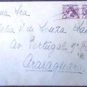 Envelope circulado em 1939 entre São Paulo x Araraquara