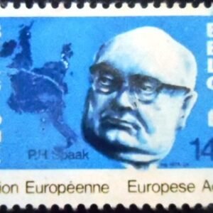 Selo postal da Bélgica de 1978 Paul Henri Spaak N