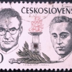 Selo postal da Tchecoslováquia de 1973 Jan Nalepka and Antonin Sochor