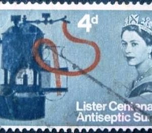 Selo postal do Reino Unido de 1965 Lord Joseph Lister