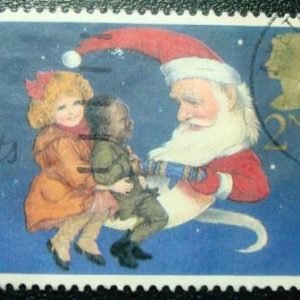 Selo postal do Reino Unido de 1997 Children and Father Christmas