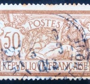 Selo postal França Allegorical Type Merson 50