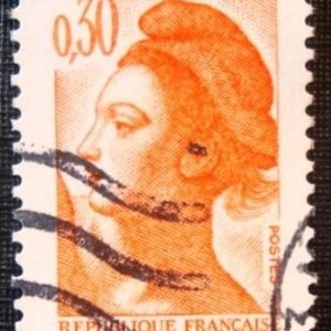 Selo postal da França de 1982 Liberté de Gandon 0,30