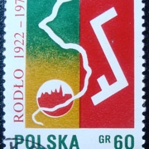 Selo postal da Polônia de 1972 Krakow and Rodło