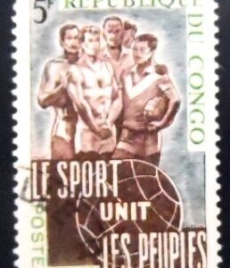 Selo postal da Rep Congo de 1966 Athletes MCC