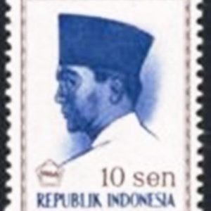 Selo postal da Indonésia de 1966 President Sukarno