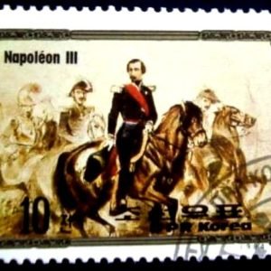 Selo postal da Coréia do Norte de 1984 Napoleon III