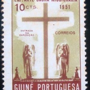 Selo postal da Guinea de 1953 Exposition of Mission-art