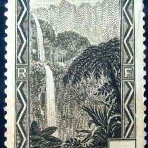 Selo postal Reunion de 1933 Salazie Waterfall, 2