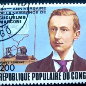 Selo postal do Congo de 1974 Marconi