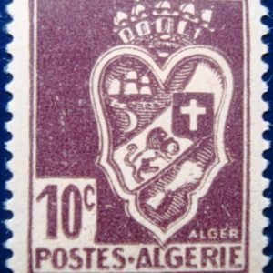 Selo postal da Argélia de 1942 Arms of Alger