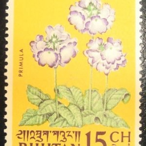 Selo postal do Bhutan de 1965 Primrose