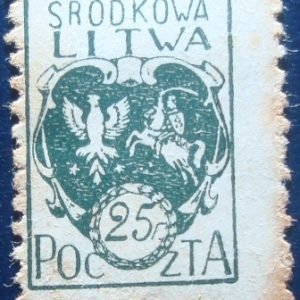 Selo postal da Lituânia de 1921 The coat of arms