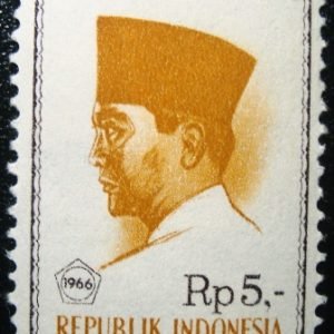 Selo postal da Indonésia de 1966 President Sukarno