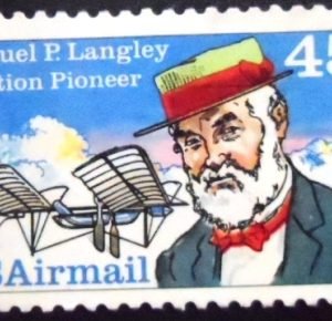 Selo postal dos Estados Unidos de 1988 Samuel P. Langley