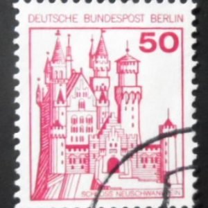 Selo postal da Alemanha de 1977 Neuschwanstein Castle