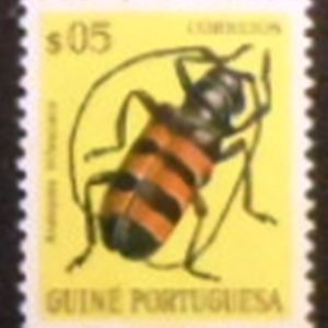 Selo postal da Guinea de 1953 Long-horned Borer Beetle