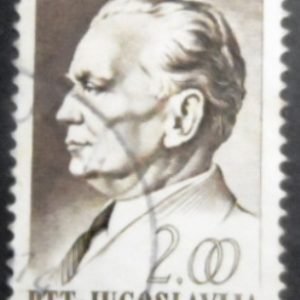 Selo postal da Iugoslávia de 1968 Josip Broz Tito