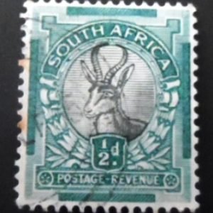 Selo postal da África do Sul de 1926 Springbok South