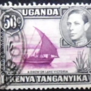 Selo postal da África Oriental Britânica de 1936 Dhow on Lake Victoria