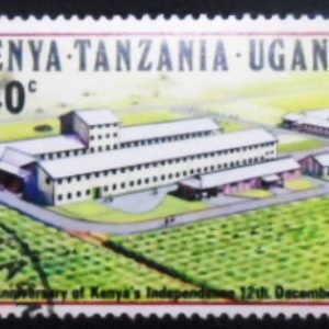 Selo postal da África Oriental Britânica de 1973 Tea Factory at Nandi Hills