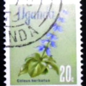 Selo postal da Uganda de 1969 Indian Coleus