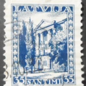 Selo postal da Letônia de 1934 Government Palace