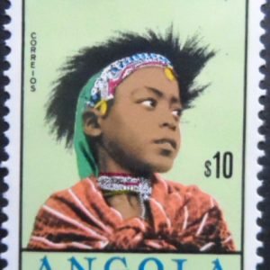 Selo postal de Angola de 1961 Girls of Angola