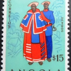 Selo postal de Angola de 1957 Couple from Dembos