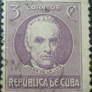 Selo postal de Cuba de 1930 Jose De La Luz Caballero