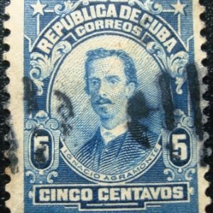 Selo postal de Cuba de 1910 Ignacio Agramonte