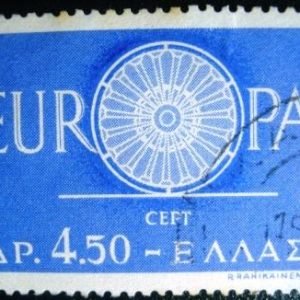 Selo postal da Grécia de 1960 Europa (C.E.P.T.)